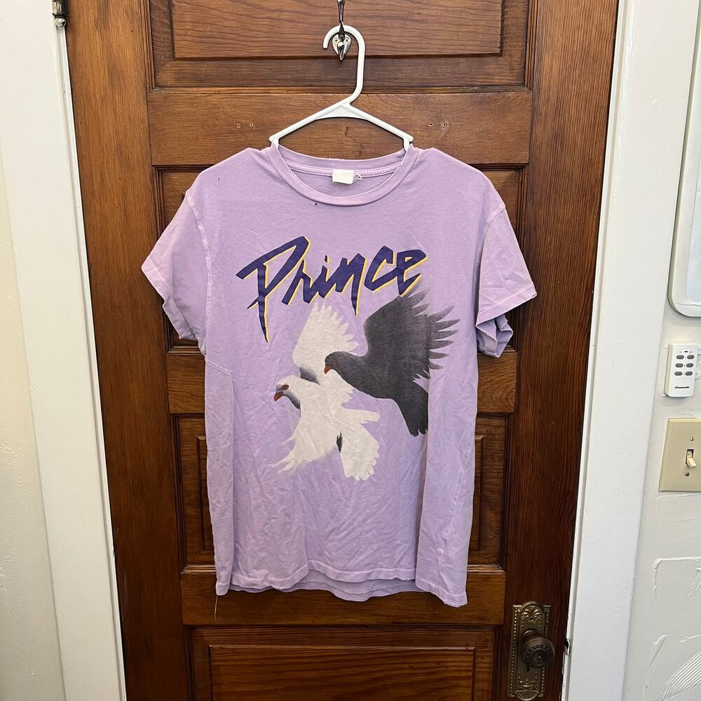 MadeWorn Prince Tour T Shirt When Doves Cry Vintage Distressed Purple sz M $175